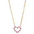 Lab-Created Ruby (1/4 ct. t.w.) & Lab-Created White Sapphire (1/4 ct. t.w.) Heart Pendant Necklace in 14k Gold-Plated Sterling Silver, 16" + 2" extender