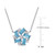 Blue & White Topaz Cluster 17" Pendant Necklace (2-3/5 ct. t.w.) in Sterling Silver