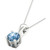 Lab-Created Blue Diamond Solitaire 18" Pendant Necklace (1/5 ct. t.w.) in Sterling Silver