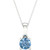 Lab-Created Blue Diamond Solitaire 18" Pendant Necklace (1/5 ct. t.w.) in Sterling Silver