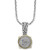 EFFY® Diamond Round Cluster 18" Pendant Necklace (1/5 ct. t.w.) in Sterling Silver & 18k Gold