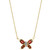 Rhodolite Garnet (3/4 ct. t.w.) & Diamond (1/20 ct. t.w.) Butterfly 18" Pendant Necklace in 14k Gold