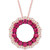Passion Ruby (1-1/8 ct. t.w.) & Vanilla Diamond (1/4 ct. t.w.) Wavy Circle 18" Pendant Necklace in 14k Rose Gold
