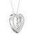 Diamond Orbital Heart Halo Pendant Necklace (1/3 ct. t.w.) in 10k White Gold, 16" + 2" extender