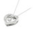 Diamond Orbital Heart Halo Pendant Necklace (1/3 ct. t.w.) in 10k White Gold, 16" + 2" extender