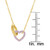 Lab-Created Pink Sapphire & Mother Interlocking Heart & Ring 18" Pendant Necklace (1/5 ct. t.w.) in Sterling Silver & 14k Gold-Plate