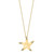 Diamond (1/10 ct. t.w.) Starfish Pendant 18" Necklace in 14K Yellow Gold