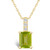 Peridot (1-3/4 Ct. T.W.) and Diamond Accent Pendant Necklace in 14K Yellow Gold