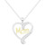 Diamond Mom Heart 18" Pendant Necklace (1/10 ct. t.w.) in Sterling Silver & Gold-Plate