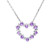 Women's Amethyst (1/2 ct.t.w.) and White Topaz (1/5 ct.t.w.) Heart Pendant Necklace in Sterling Silver