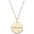 Cubic Zirconia Inspirational Disc Pendant Necklace in 10k Gold