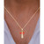 Enamel Jesus Cross 18" Pendant Necklace in 14k Gold