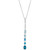 Multi-Topaz Multi-Shape Dangling 18" Pendant Necklace (1-1/2 ct. t.w.) in 14k White Gold