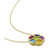 Multi-Gemstone Flower 18" Pendant Necklace (3-3/8 ct. t.w.) in 18k Gold-Plated Sterling Silver