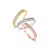 Diamond Double Row Band in (1/4 ct. t.w.) in 14k Gold, White Gold or Rose Gold