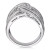 Diamond Baguette Interwoven Statement Ring (1 ct. t.w.) in Sterling Silver (Also available in gold-plated silver)