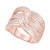 Diamond Baguette Interwoven Statement Ring (1 ct. t.w.) in Sterling Silver (Also available in gold-plated silver)