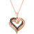 Nude Diamond (1/6 ct. t.w.) & Chocolate Diamond (1/8 ct. t.w.) Heart 18" Pendant Necklace in 14k Rose Gold