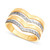 Chevron Multirow Statement Ring in 10k Gold