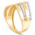 Chevron Multirow Statement Ring in 10k Gold