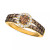 Chocolate Diamond (1 ct. t.w.) & Nude Diamond (1/8 ct. t.w.) Halo Ring in 14k White, Yellow or Rose Gold