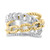EFFY® Diamond & Rope Chain Openwork Statement Ring (5/8 ct. t.w.) in 14k White and Yellow Gold
