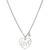 Cubic Zirconia Love Heart Pendant Necklace in Sterling Silver, 16" + 2" extender, Created for Macy's