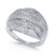 Diamond Multi-Row Cluster Ring (1 ct. t.w.) in Sterling Silver