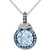 Blue Topaz (4-3/4 ct. t.w.) & Diamond (1/20 ct. t.w.) 18" Pendant Necklace in Sterling Silver