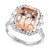 EFFY® Morganite (2-1/10 ct. t.w.) & Diamond (3/8 ct. t.w.) Ring in 14k Rose & White Gold