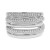 Diamond Multi-Layer Statement Ring (1/4 ct. t.w.) in Sterling Silver