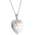 "I Love You" Heart Locket Pendant 18" Necklace in Sterling Silver with 12K Rose and Green Gold