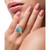 EFFY® Turquoise & Diamond (3/8 ct. t.w.) Halo Ring in 14k Gold