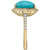 EFFY® Turquoise & Diamond (3/8 ct. t.w.) Halo Ring in 14k Gold