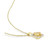 Citrine (3/4 ct. t.w.) and Diamond (1/10 ct. t.w.) Square Halo 17" Necklace in 10k Yellow Gold