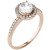 Moissanite Round Halo Ring (1-1/3 ct. t.w. Diamond Equivalent) in 14k Gold or White Gold or Rose Gold