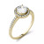 Moissanite Round Halo Ring (1-1/3 ct. t.w. Diamond Equivalent) in 14k Gold or White Gold or Rose Gold