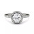 Moissanite Round Halo Ring (1-1/3 ct. t.w. Diamond Equivalent) in 14k Gold or White Gold or Rose Gold
