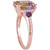 Ametrine (3-1/4 ct. t.w.), Amethyst (1/5 ct. t.w.) & Diamond (1/20 ct. t.w.) Statement Ring in Rose Gold-Plated Sterling Silver