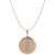 14k Rose Gold Necklace, Diamond Accent Letter I Disk Pendant