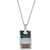 Diamond Flag Dog Tag Pendant Necklace in Sterling Silver (1/2 ct. t.w.)
