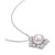 Cultured Freshwater Pearl (8-1/2mm) & Lab-Created White Sapphire (1-1/3 ct. t.w.) Flower 18" Pendant Necklace in Sterling Silver