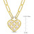 Cultured Freshwater Pearl (3-1/2 - 5mm) & Diamond Accent 18" Heart Pendant Necklace in Gold-Tone Plated Sterling Silver