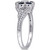 Sapphire (4/5 ct. t.w.) & Diamond (1/6 ct. t.w.) Flower Ring in 10k White Gold