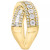 EFFY® Diamond Round & Baguette Crossover Statement Ring (3/4 ct. t.w.) in 14k Gold (Also available in 14k White Gold)