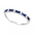 EFFY® Sapphire (1/3 ct. t.w.) & Diamond (1/8 ct. t.w.) Stacking Ring in 14k White Gold (Also Available in Emerald)