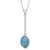 Milky Aquamarine 18" Pendant Necklace in Sterling Silver