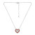 Cubic Zirconia & Red Enamel Heart Pendant Necklace, 16" + 2" extender, Created for Macy's