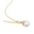 South Sea Cultured Pearl (10-10.5mm) and Diamond (1/10 ct. t.w.) Vintage 17" Necklace in 14k Yellow Gold