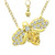 Cubic Zirconia Bee Pendant Necklace in 18k Gold-Plated Sterling Silver, 16" + 2" extender, Created for Macy's